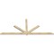 Ekena Millwork Kennewick Rough Sawn Timber Gable Bracket, Douglas Fir, 108"W x 45"H x 2"D x 4"F, 10/12 Pitch GBW108X45X0204KEN00RDF - alternate 4